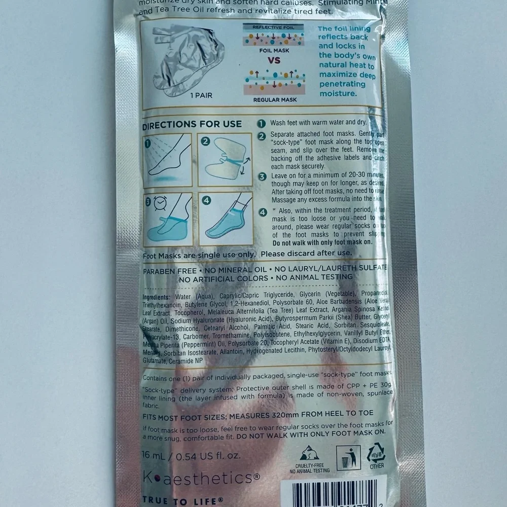 Bundle: Earth Therapeutics Thermal Moisturizing Foot & Hand Mask Set NWT